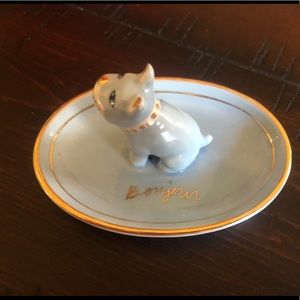 Anthropologie Bulldog Trinket Ring Dish